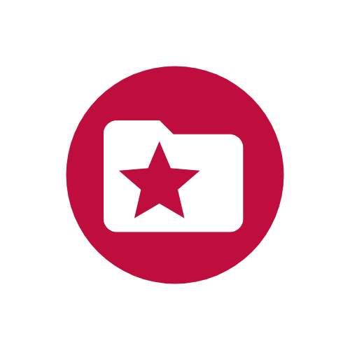 Place Holder Folder icon with star in red circle